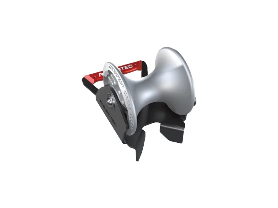 Cable guide roller - shaft inside edge