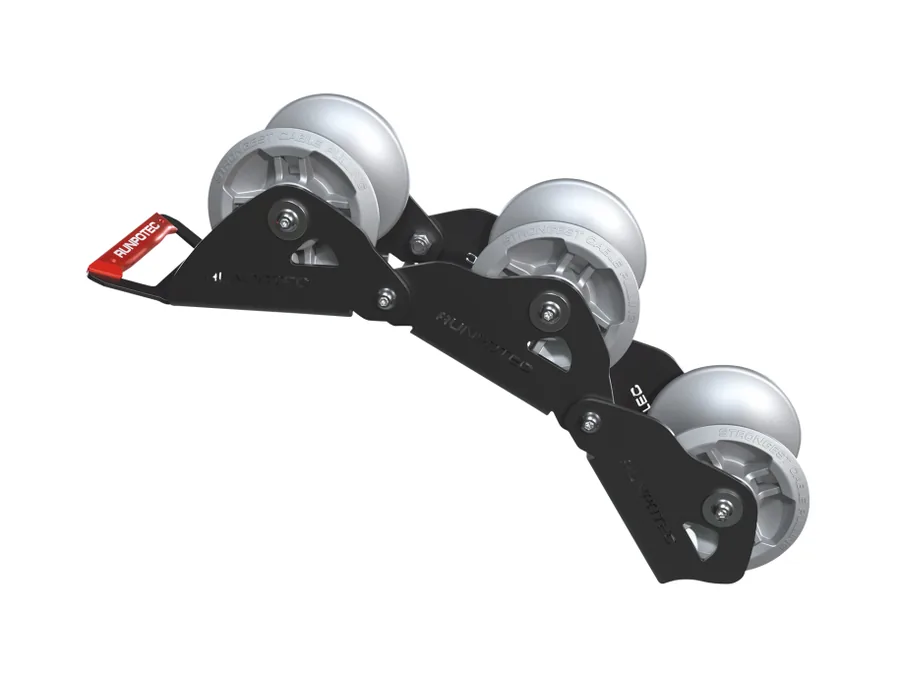 Cable guide roller chain - 3-part